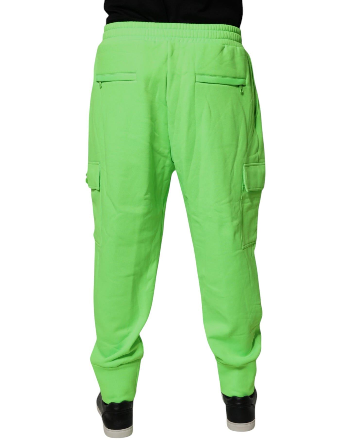 Dolce &amp; Gabbana Neon Green Cargo Jogger Men Sweatpants Pants