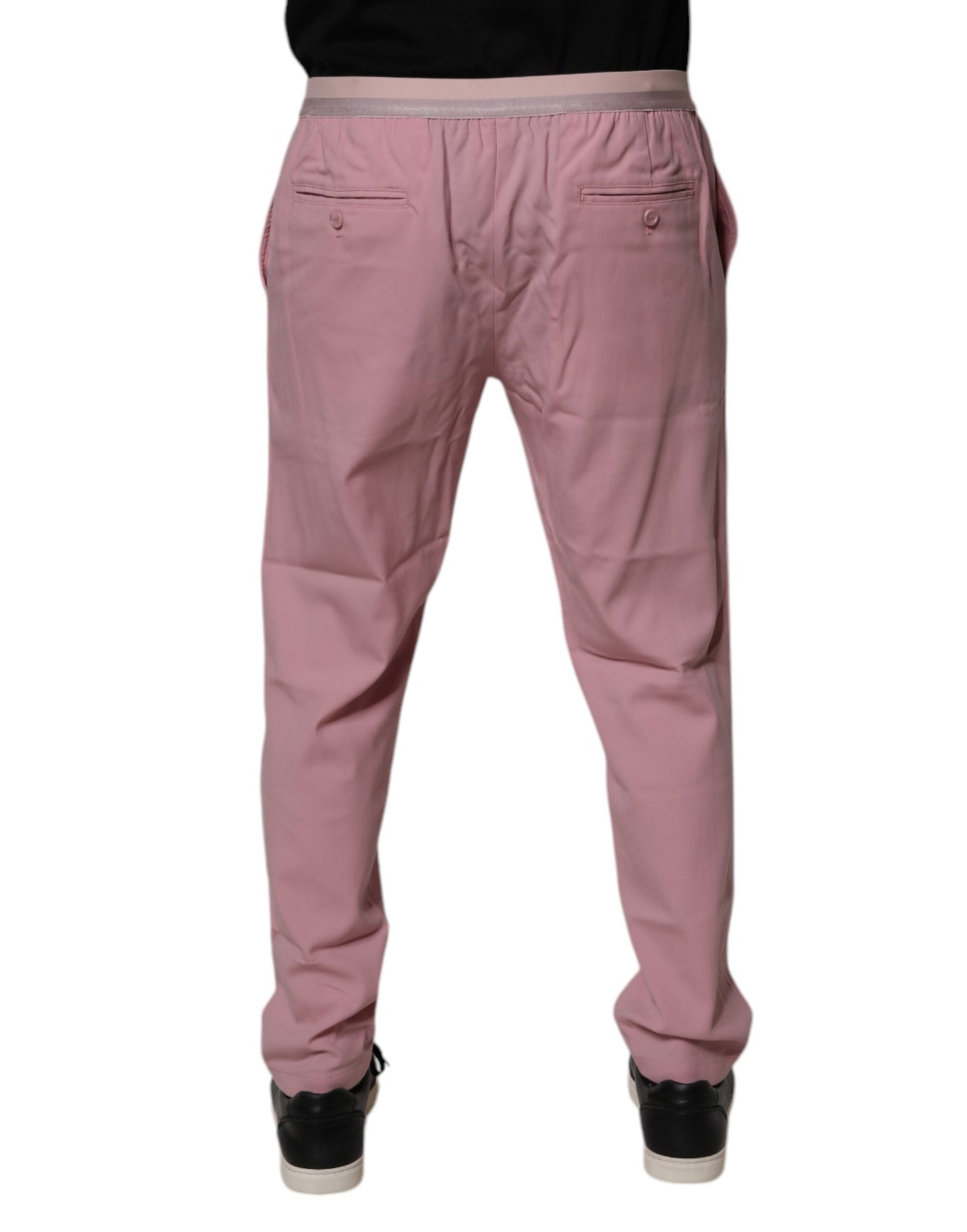 Dolce &amp; Gabbana Pink Cotton Stretch Chino Pants