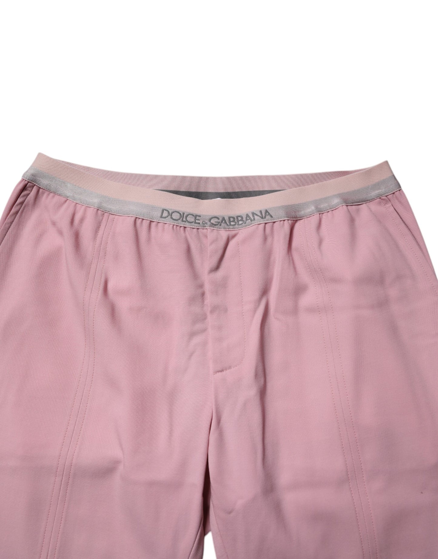 Dolce &amp; Gabbana Pink Cotton Stretch Chino Pants