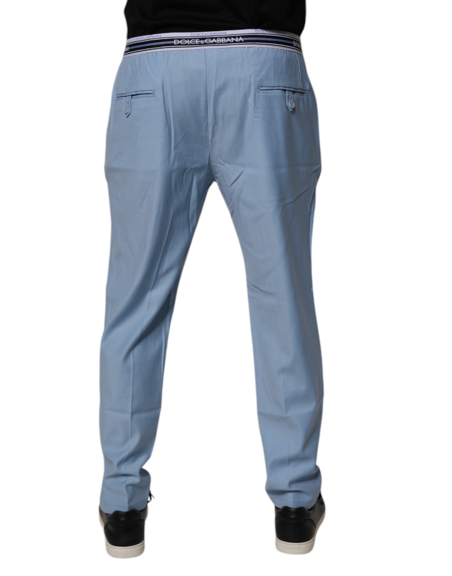 Dolce &amp; Gabbana Blue Cotton Stretch Chino Pants
