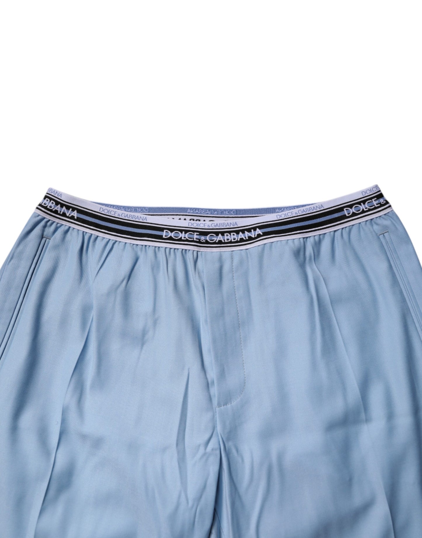 Dolce &amp; Gabbana Blue Cotton Stretch Chino Pants