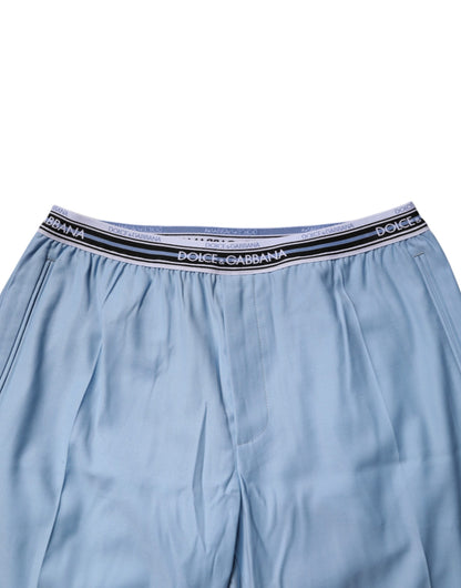 Dolce &amp; Gabbana Blue Cotton Stretch Chino Pants