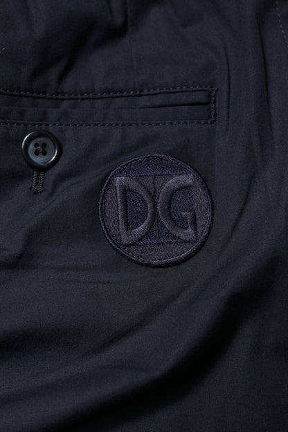Dolce &amp; Gabbana Dunkelblaue Bermuda-Sweatshorts aus Baumwolle