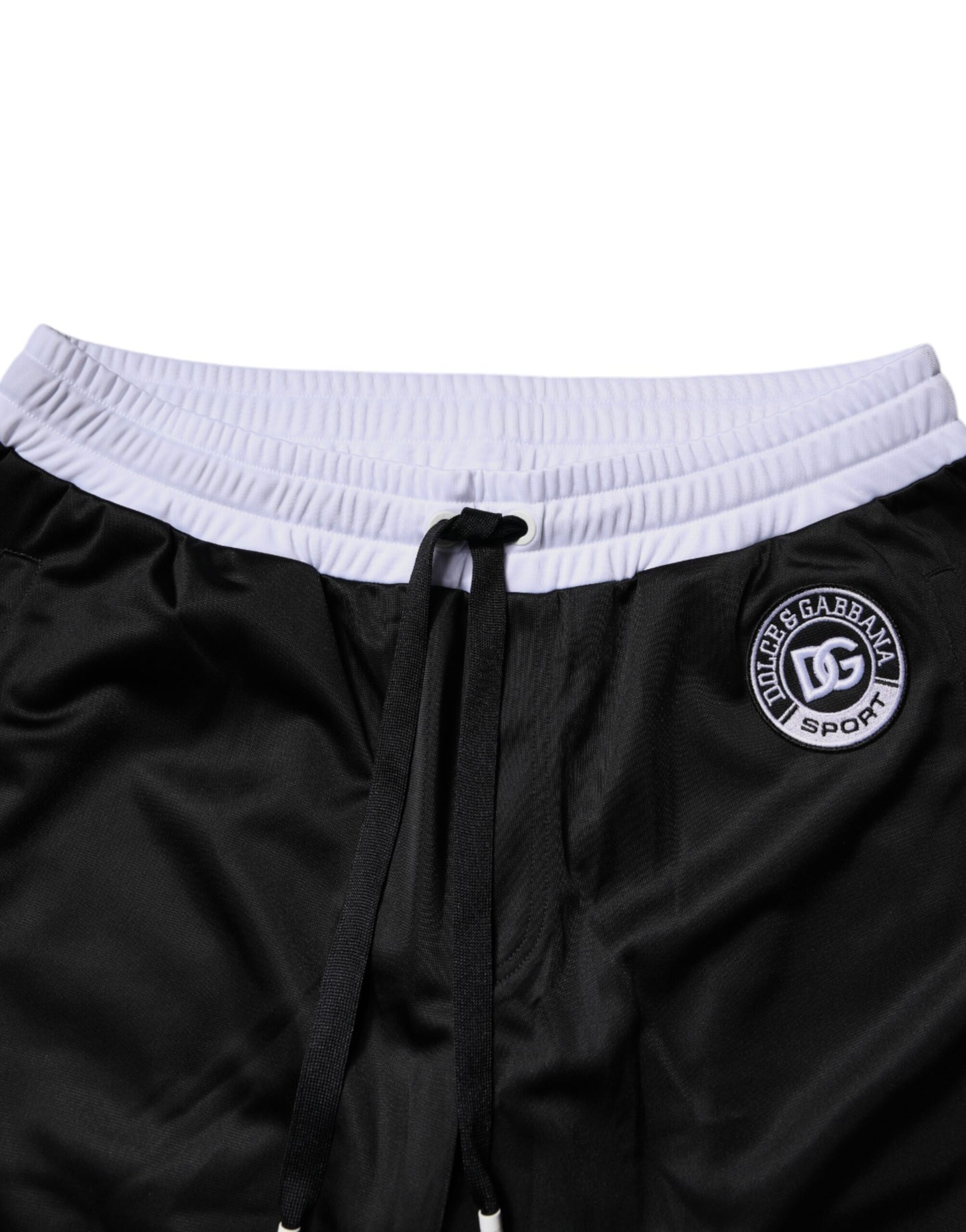 Dolce &amp; Gabbana Schwarz Weiß Herren Bermuda Sweatshorts Shorts