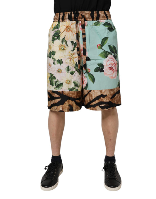 Dolce &amp; Gabbana – Bermudashorts für Herren mit mehrfarbigem Blumendruck