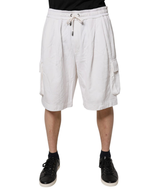 Dolce &amp; Gabbana – Weiße Cargo-Bermudashorts aus Baumwolle