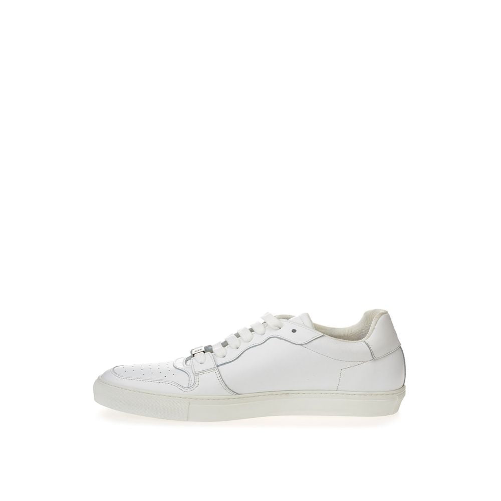 Roberto Cavalli Weiße Leder-Sneakers Luxus-Schuhe