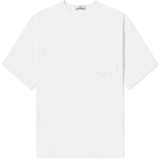 Weißes Baumwoll-T-Shirt von Stone Island