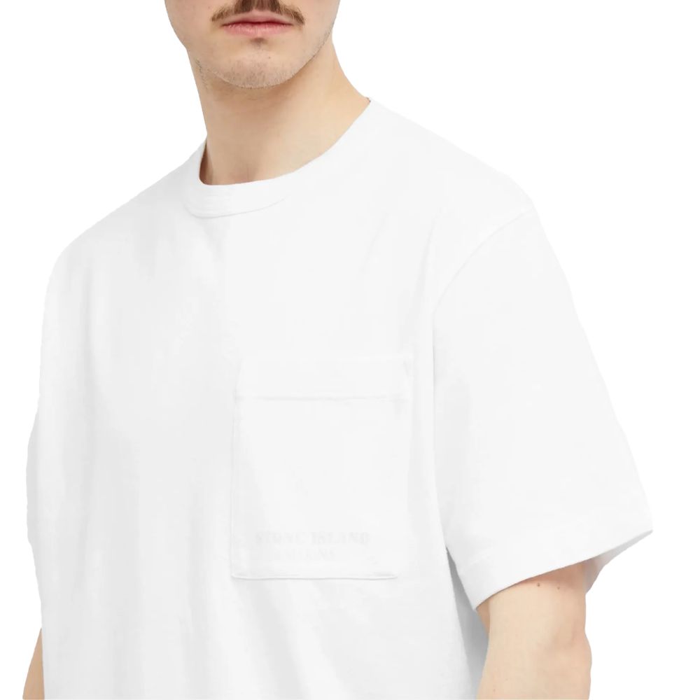 Weißes Baumwoll-T-Shirt von Stone Island