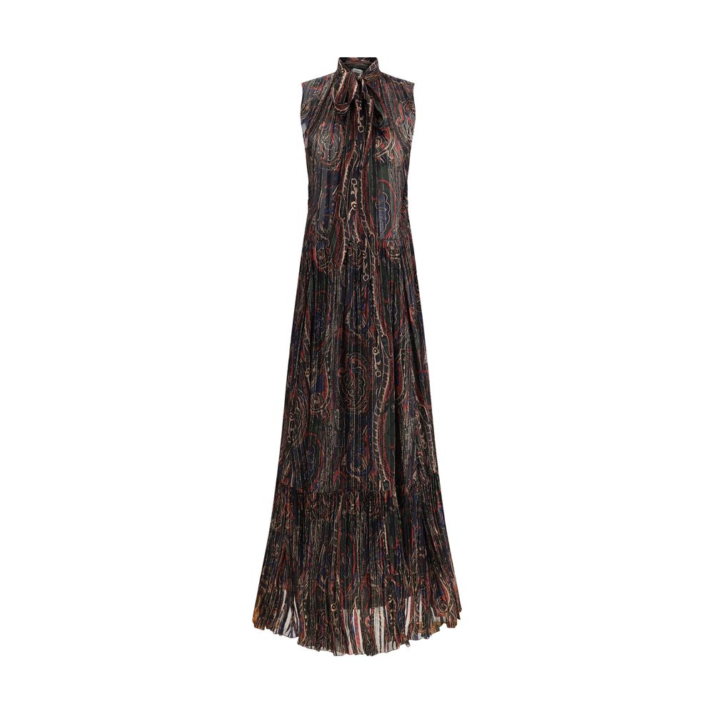 Saint Laurent – Langes Paisley-Kleid