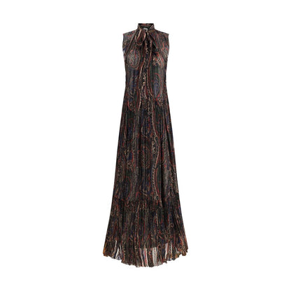 Saint Laurent – Langes Paisley-Kleid