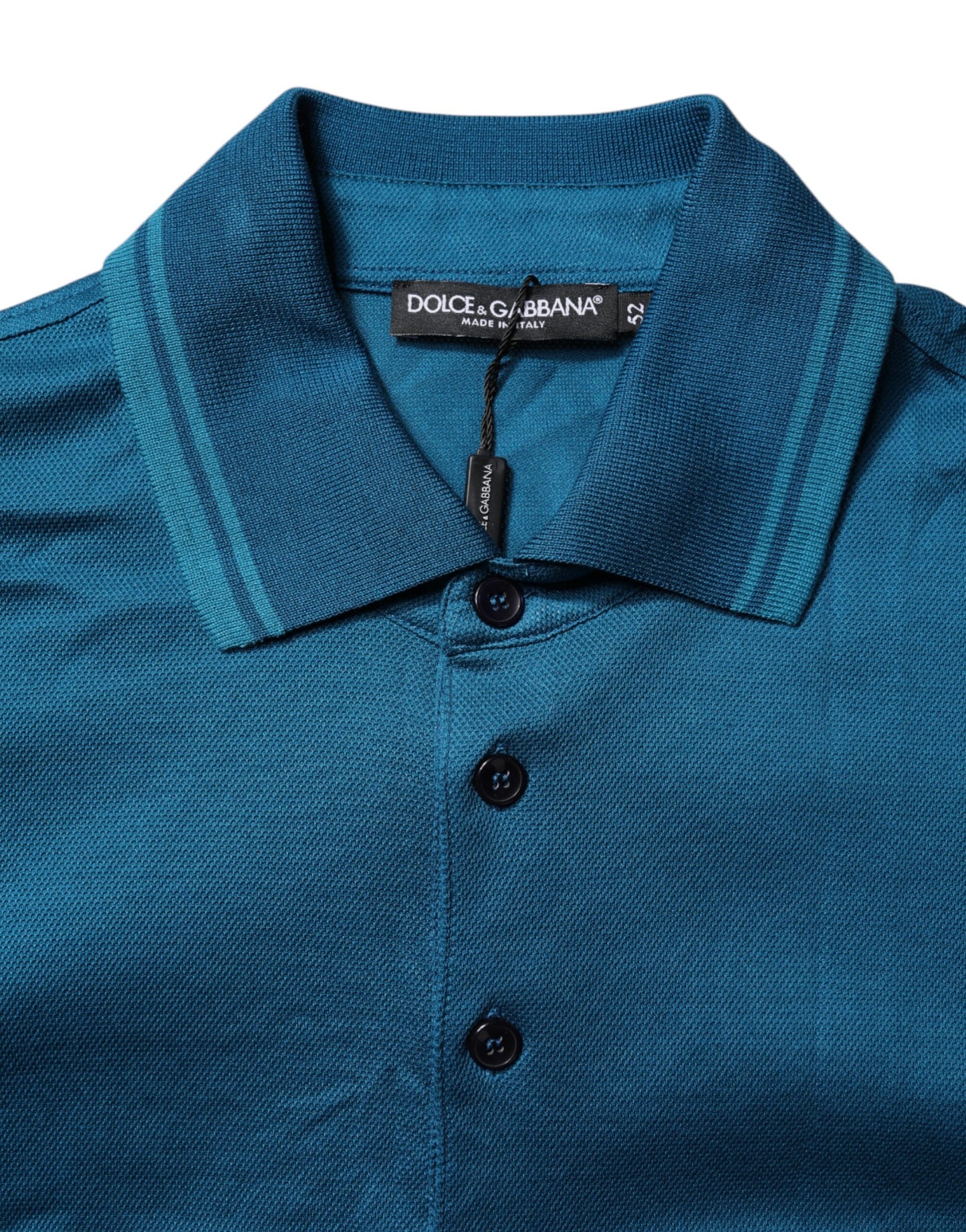 Dolce &amp; Gabbana Blue Logo Cotton Men Polo Shirt T-shirt