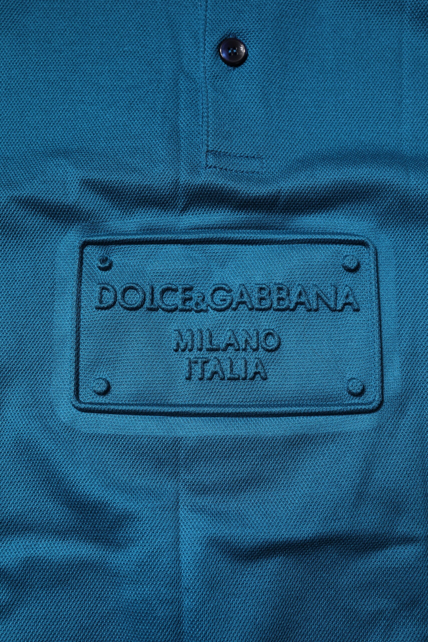 Dolce &amp; Gabbana Blue Logo Cotton Men Polo Shirt T-shirt