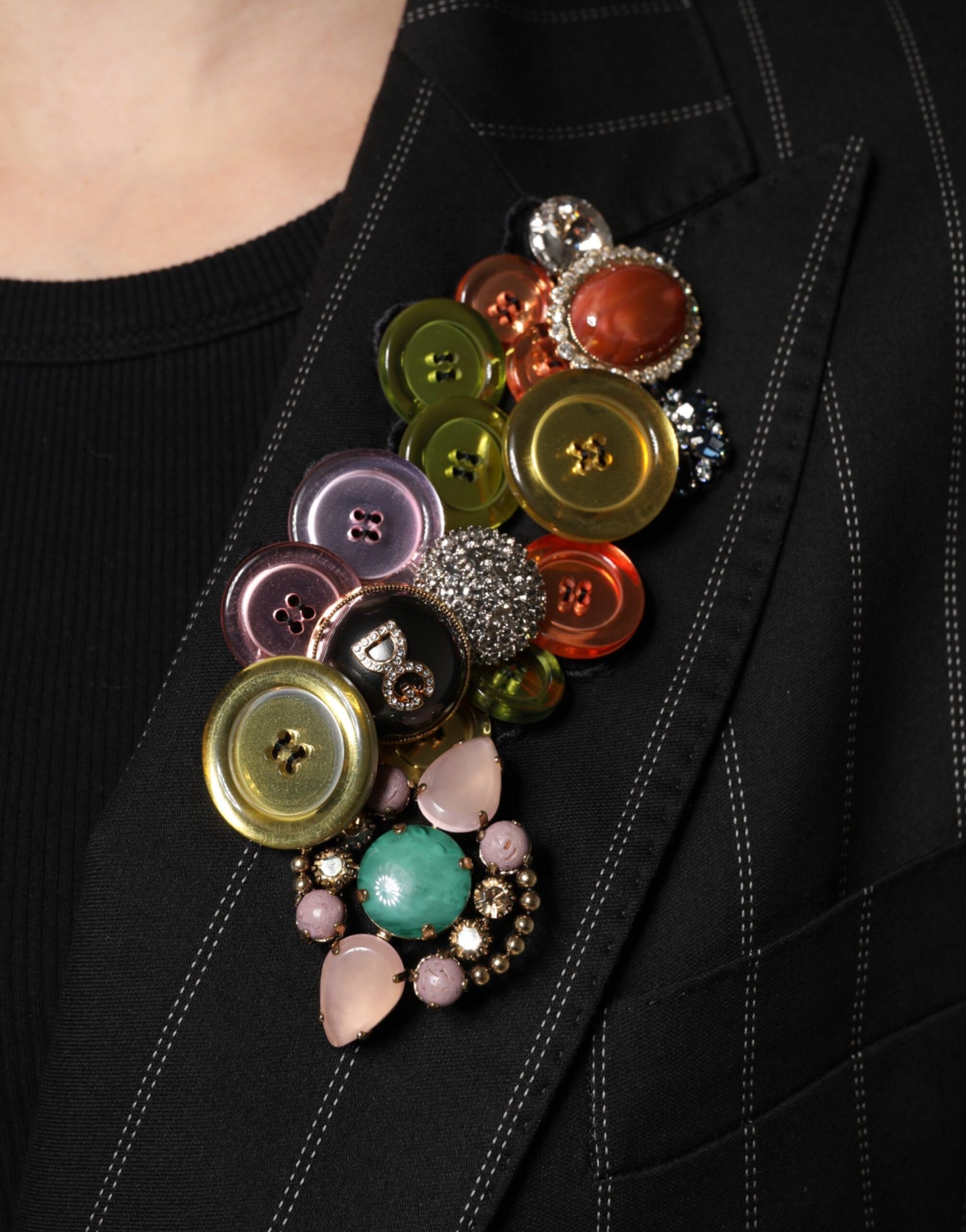 Dolce &amp; Gabbana – Mehrfarbige Manteljacke mit Patchwork-Verzierung