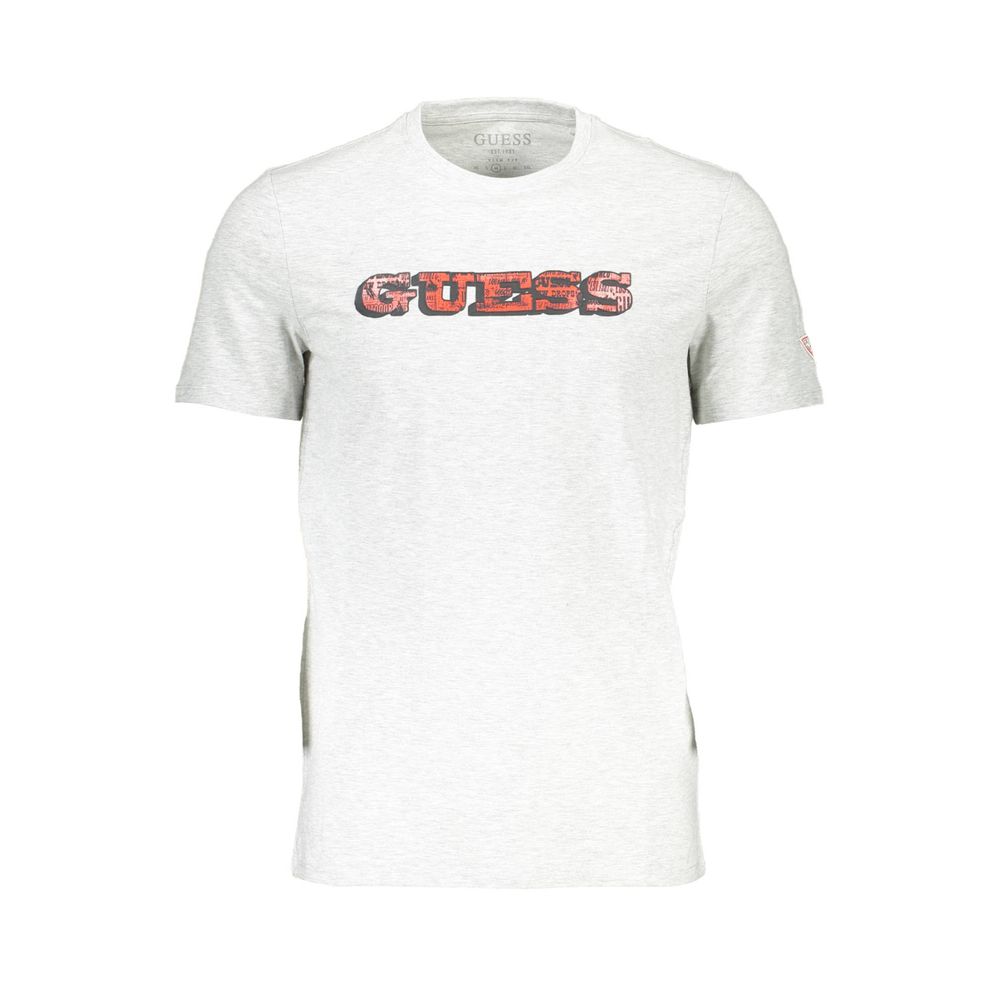Guess Jeans Graues Baumwoll-T-Shirt für Herren