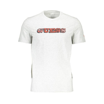 Guess Jeans Graues Baumwoll-T-Shirt für Herren