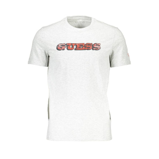 Guess Jeans Graues Baumwoll-T-Shirt für Herren