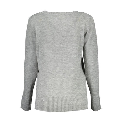 US POLO ASSN. Silberner Wollpullover für Damen