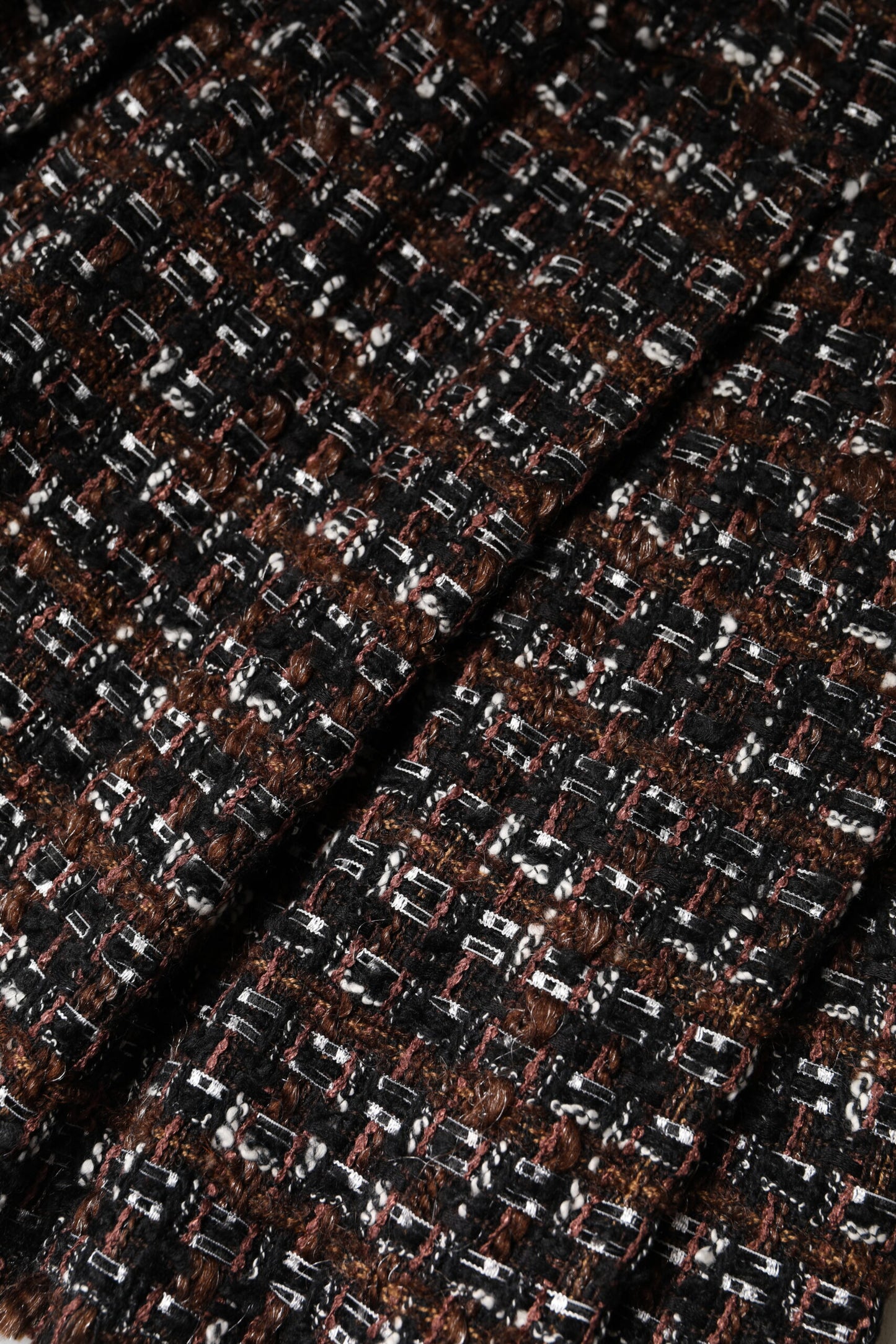 Dolce &amp; Gabbana Multicolor High Waist Tartan Tweed Mini Skirt
