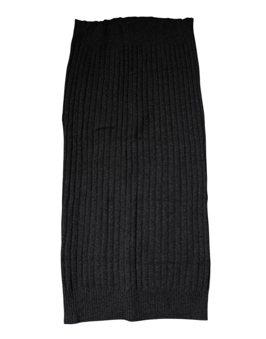 Dolce &amp; Gabbana – Schwarzer, gestrickter Halswärmer-Foulardschal aus Kaschmir
