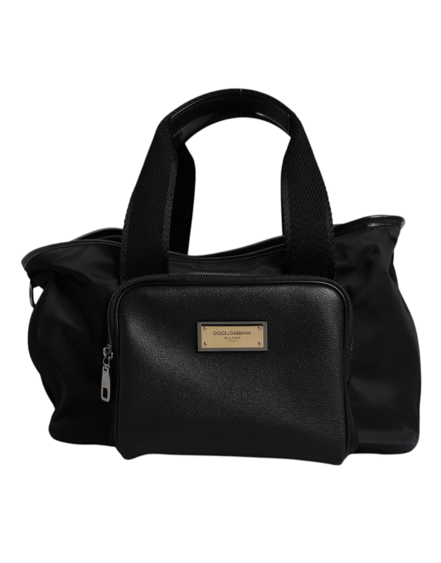 Dolce &amp; Gabbana Black Shoulder Strap Pet Carry Logo Plaque Bag