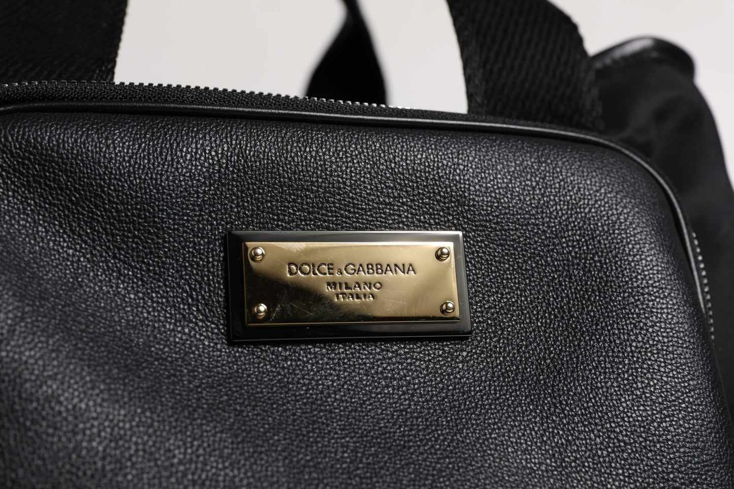Dolce &amp; Gabbana Black Shoulder Strap Pet Carry Logo Plaque Bag