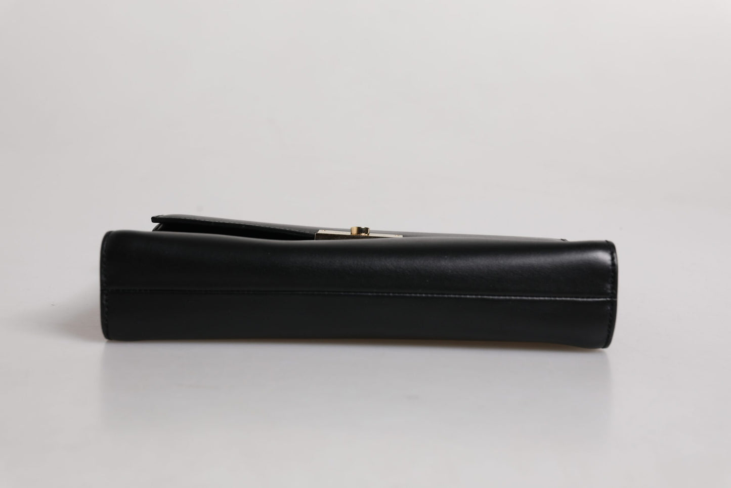 Dolce &amp; Gabbana Black Leather Logo Plaque Document Briefcase Bag