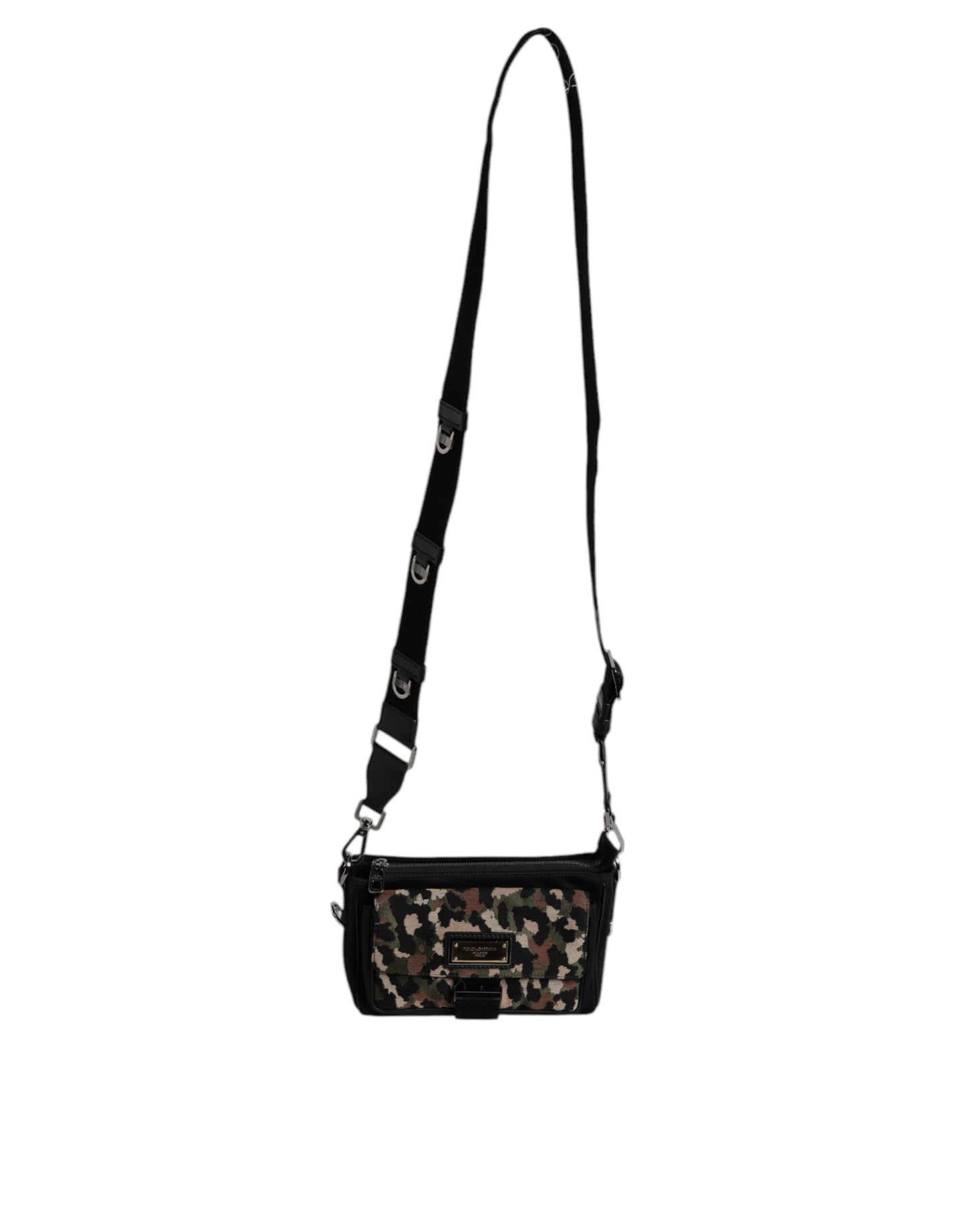 Dolce &amp; Gabbana Multicolor Leopard Jacquard Crossbody Bag