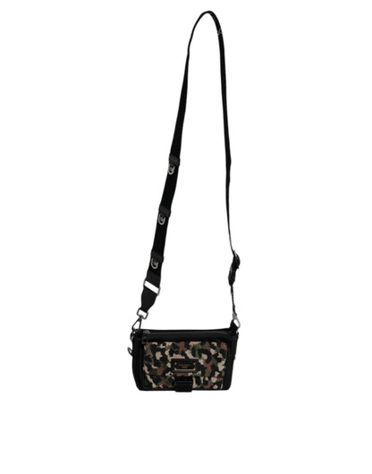 Dolce &amp; Gabbana Multicolor Leopard Jacquard Crossbody Bag