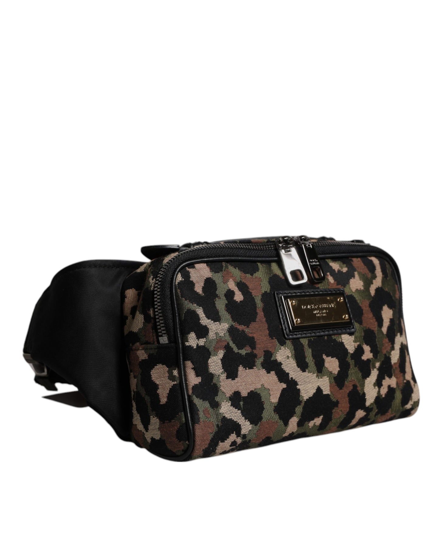 Dolce &amp; Gabbana Multicolor Leopard DG Logo Belt Waist Fanny Pack Bag