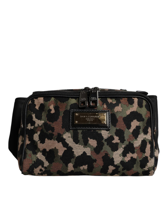 Dolce &amp; Gabbana Multicolor Leopard DG Logo Belt Waist Fanny Pack Bag