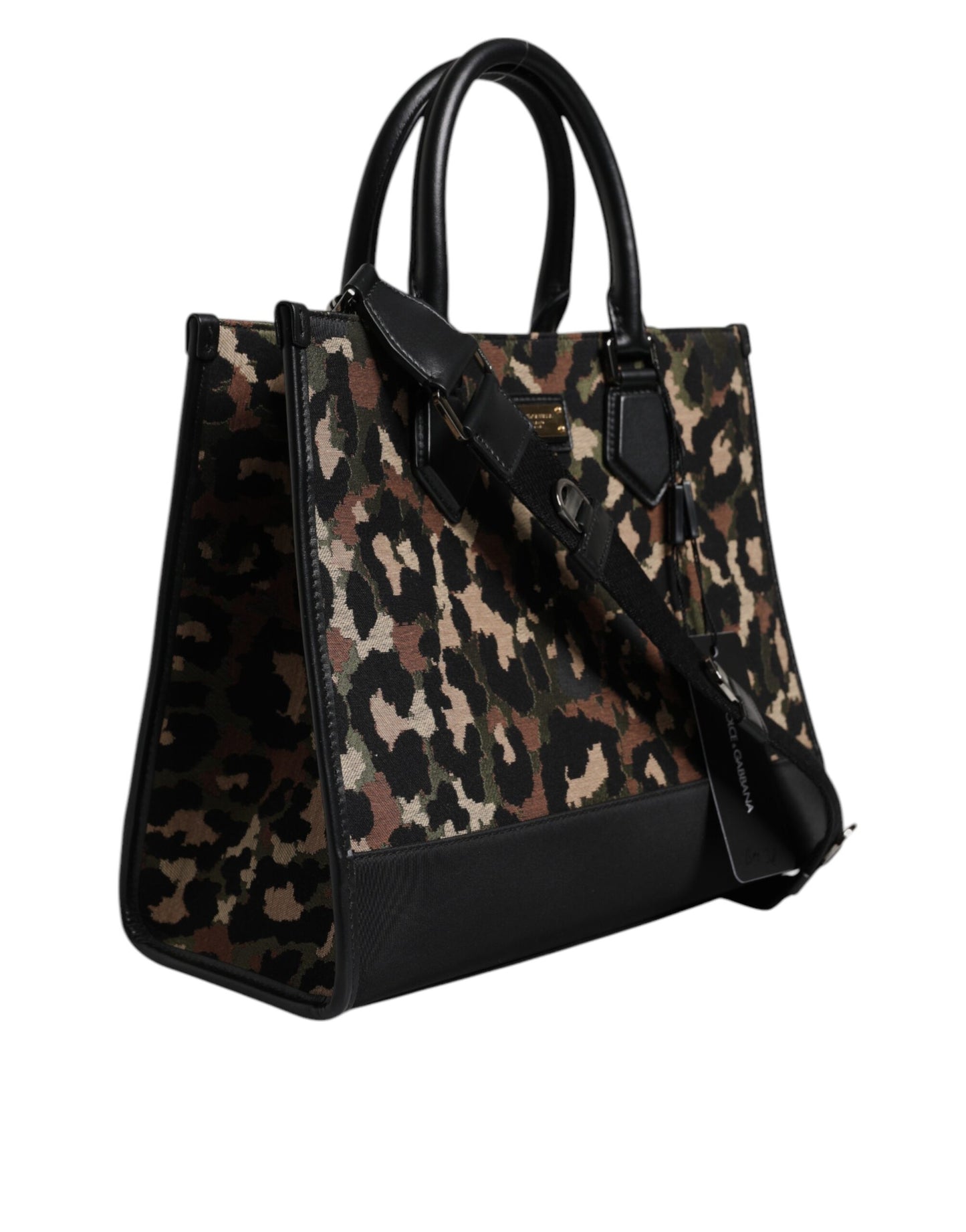 Dolce &amp; Gabbana Multicolor Leopard Shopping Tote Shoulder Bag