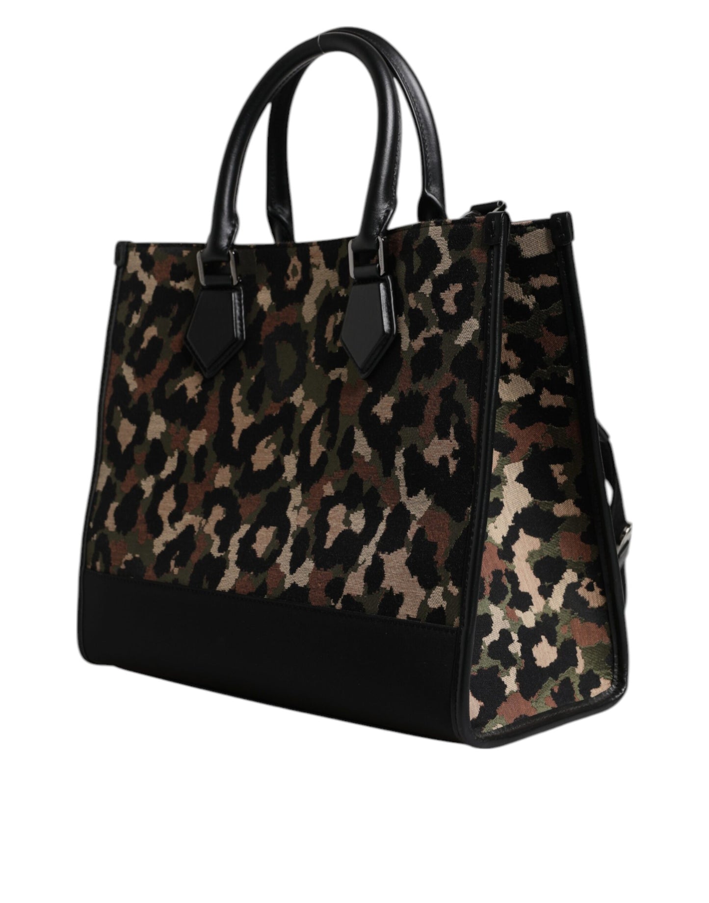 Dolce &amp; Gabbana Multicolor Leopard Shopping Tote Shoulder Bag