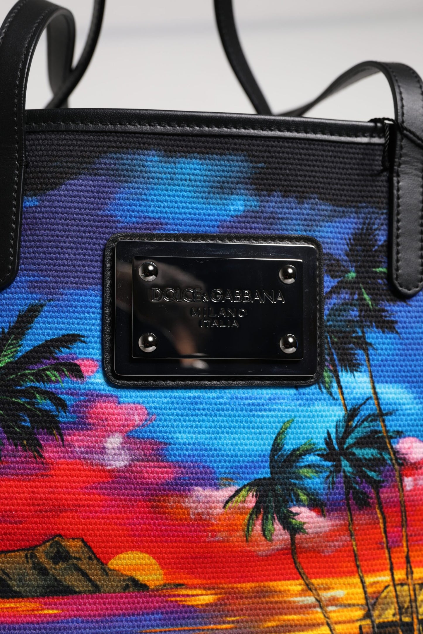 Dolce &amp; Gabbana Multicolor Graphic Printed Top Handle Shopping Tote Bag