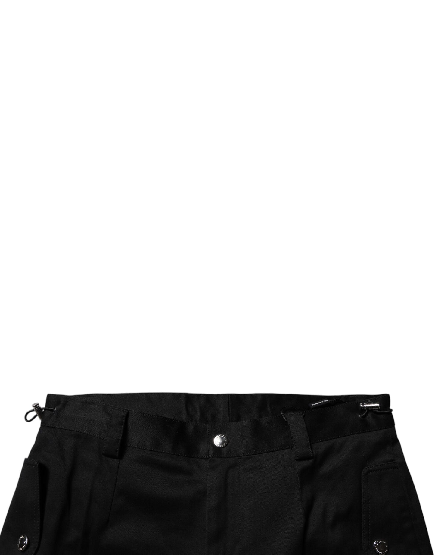 Dolce &amp; Gabbana Black Cotton Cargo Tapered Pants
