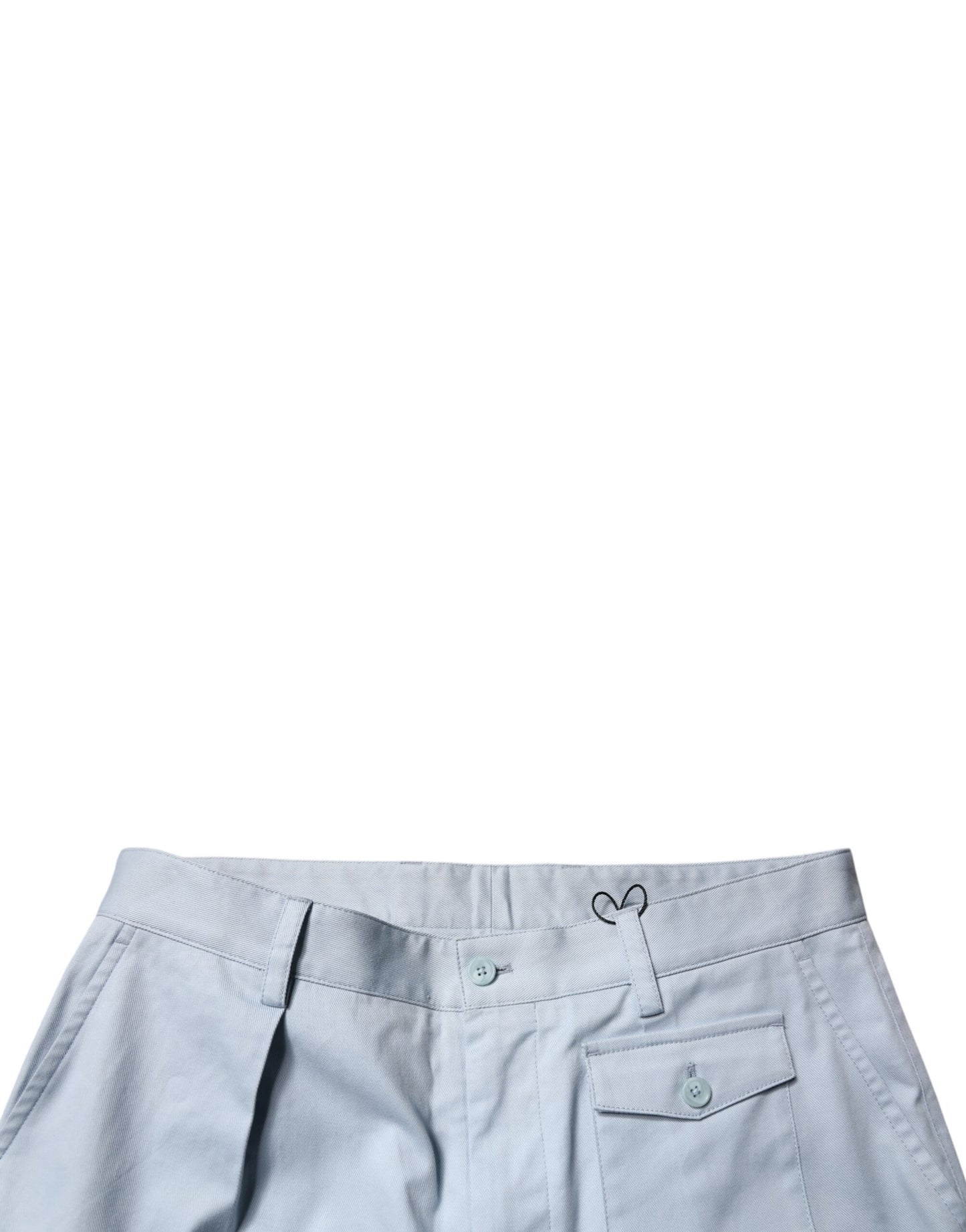 Dolce &amp; Gabbana Light Blue Cotton Cargo Tapered Pants