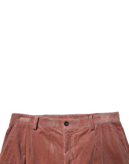 Dolce &amp; Gabbana Brown Corduroy Cotton Cargo Men Denim Jeans