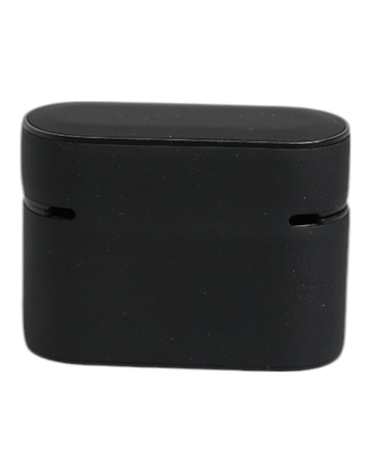 Dolce &amp; Gabbana – Airpods-Hülle aus Silikon mit geprägtem Logo in Schwarz und Orange