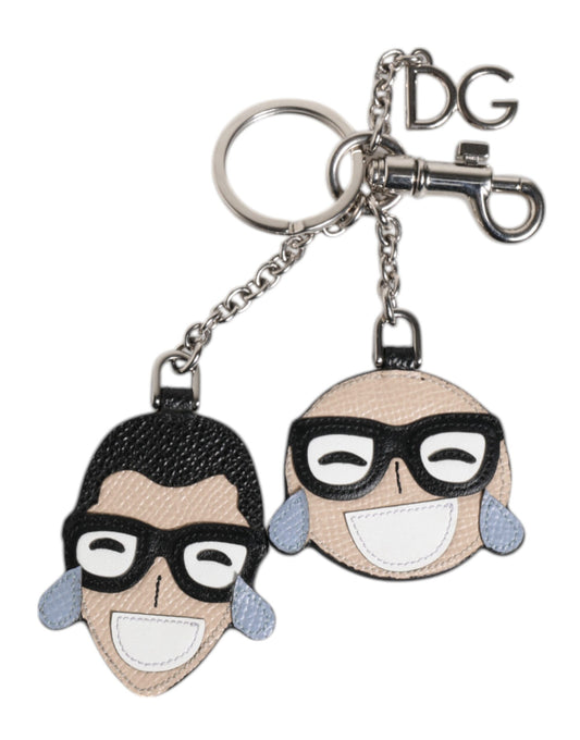Dolce &amp; Gabbana Multicolor #DGFAMILY Logo Badge Holder Keychain Keyring