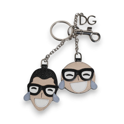 Dolce &amp; Gabbana Multicolor #DGFAMILY Logo Badge Holder Keychain Keyring