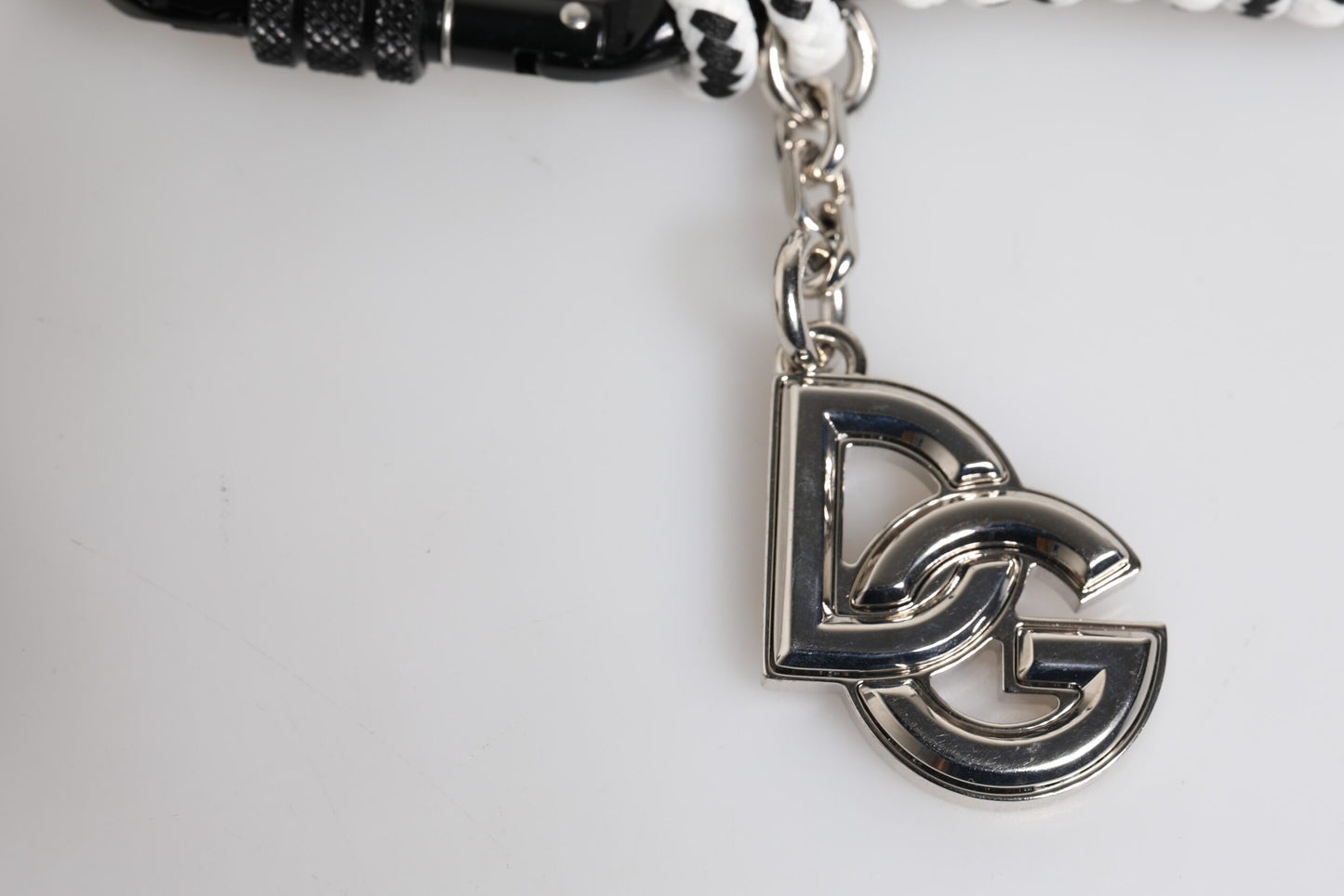 Dolce &amp; Gabbana Multicolor Tape String DG Logo Keychain Polyester Keyring