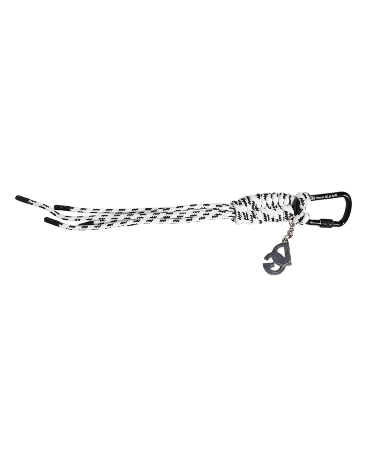 Dolce &amp; Gabbana Multicolor Tape String DG Logo Keychain Polyester Keyring