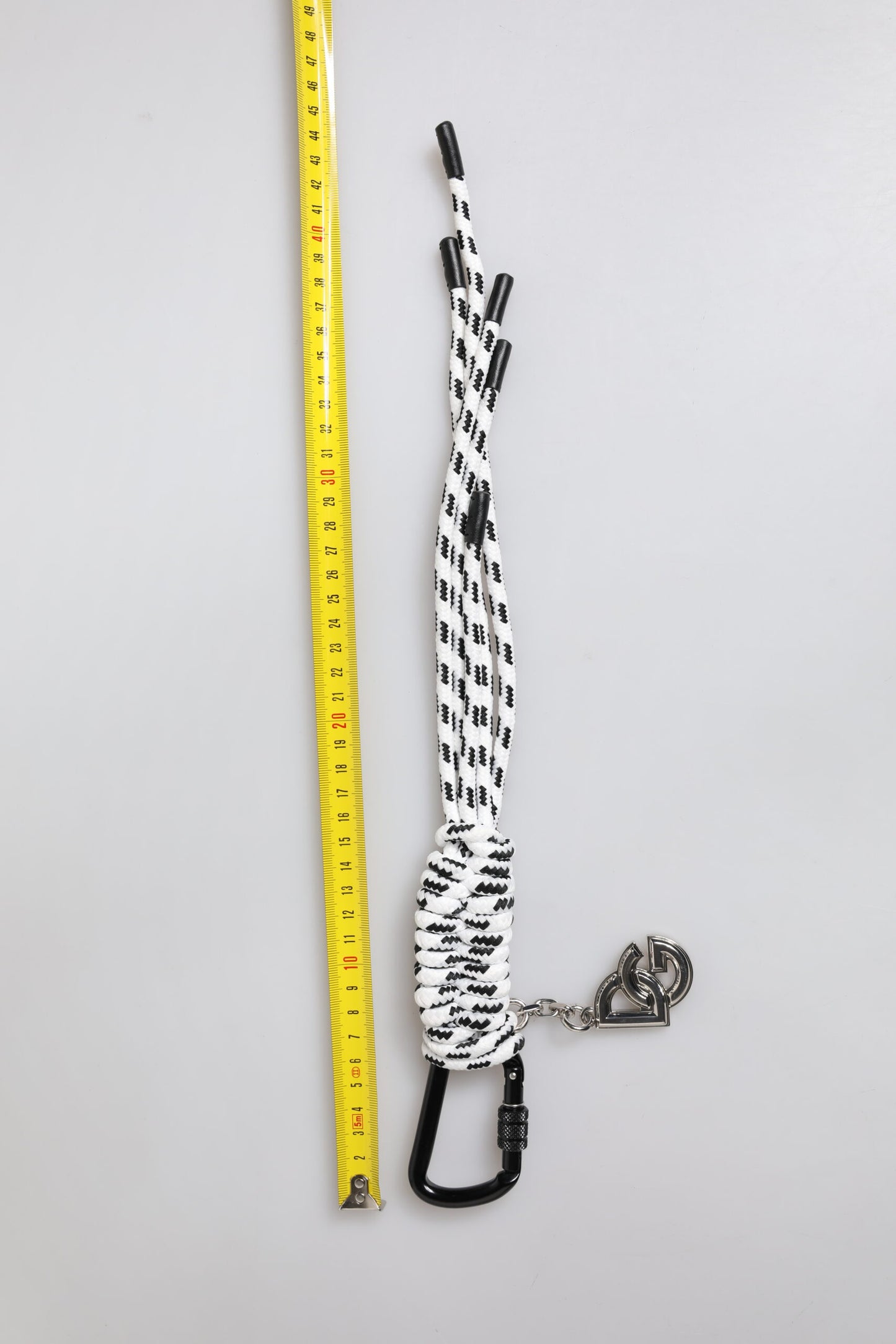 Dolce &amp; Gabbana Multicolor Tape String DG Logo Keychain Polyester Keyring