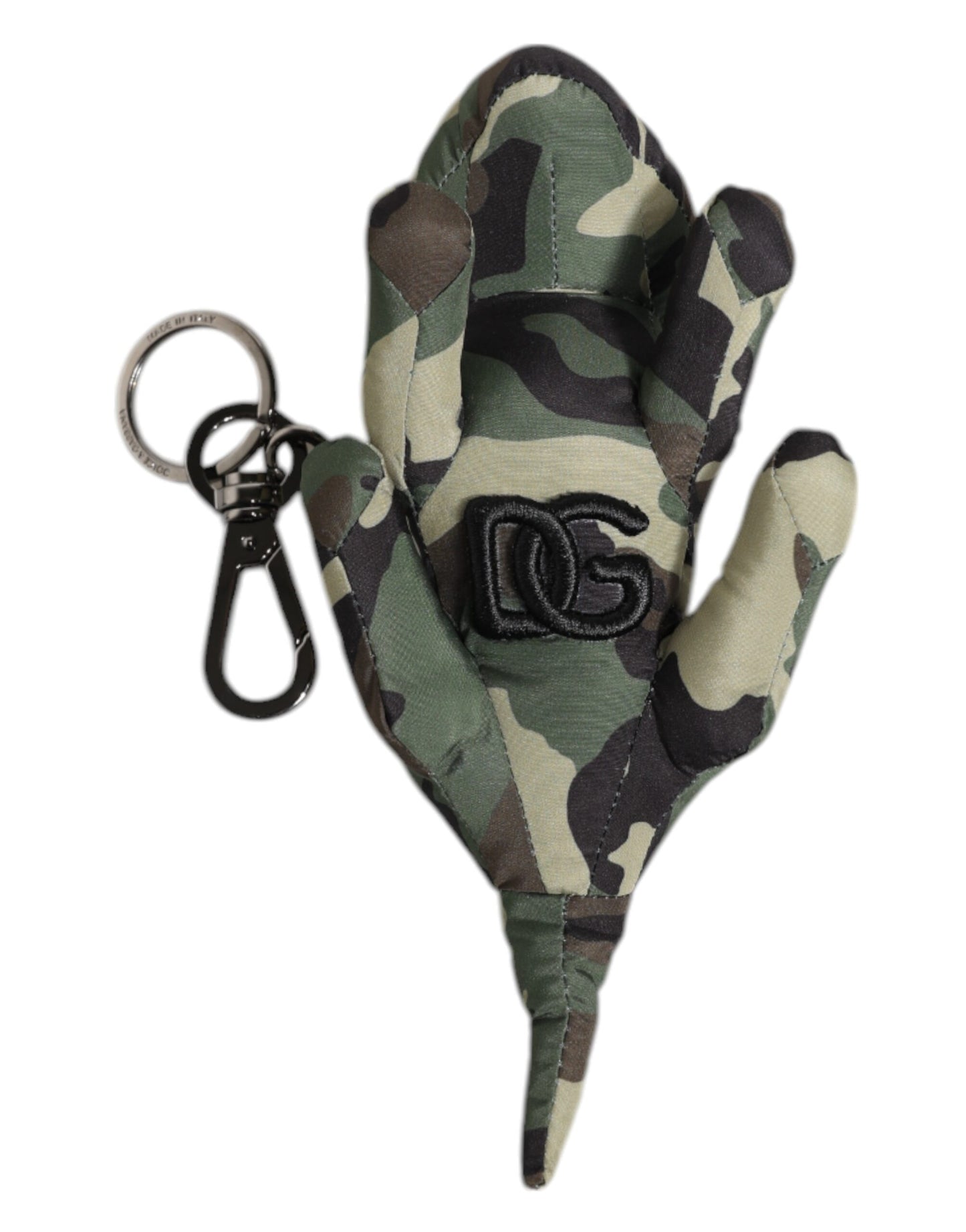 Dolce &amp; Gabbana Multicolor Camouflage Animal Silhouette Keychain Keyring