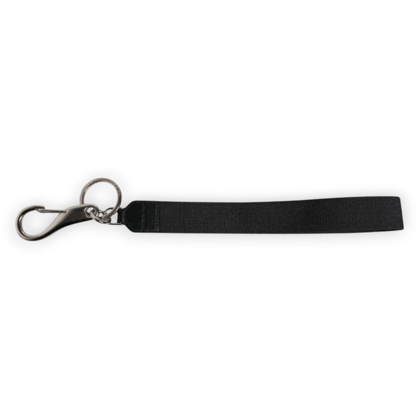 Dolce &amp; Gabbana Black Nylon Logo DG Crown Men's Holder Keychain Keyring