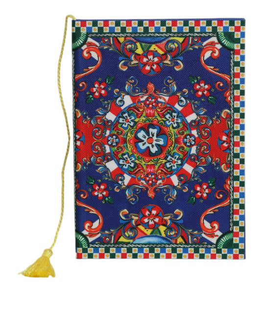 Dolce &amp; Gabbana Mehrfarbiges Polyester-Notizbuch mit Carretto Siciliano-Aufdruck