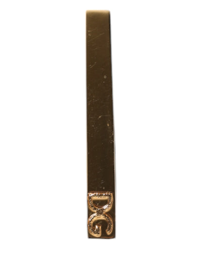 Dolce &amp; Gabbana Krawattenklammer aus goldfarbenem Messing mit Logo