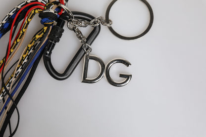 Dolce &amp; Gabbana – Mehrfarbiger Schultergurt mit geflochtenem Seil und Logo