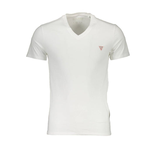 Guess Jeans Weißes Herren-T-Shirt aus Baumwolle