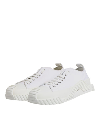 Dolce &amp; Gabbana – Weiße Leder-Sneakers „NS1“ in Niedrig